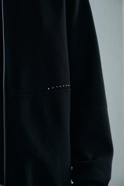 Men's Black Zipper Jacket - Regular Fit Polyester Winter Jacket with Stand Collar and Long Sleeves 6